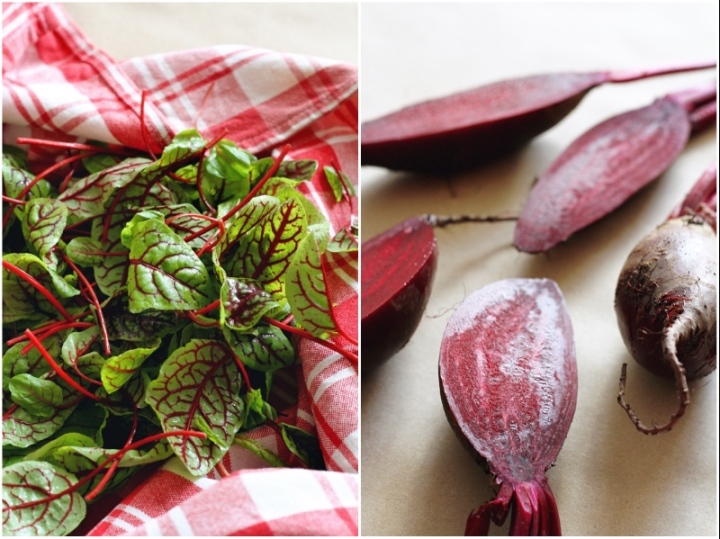 Winter Market Salad - red beetroot and sorrel
