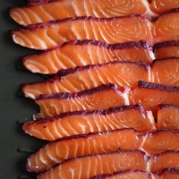 Fancy food | Blackcurrant-Cured Salmon with Herbed Cream Cheese